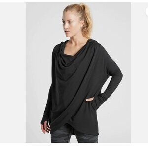 Nwot Atleta Purana Wrap Sweatshirt, Black Top S